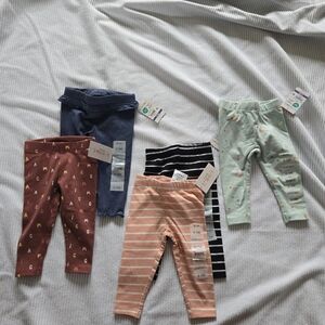Garanimals Kids Leggings Set - Navy, Burgundy, Peach, Mint, Black